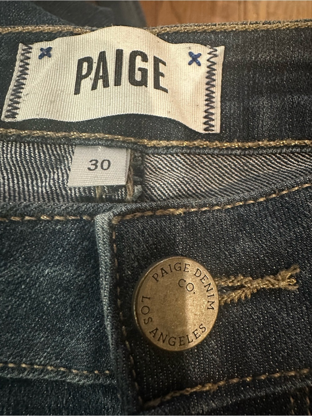 PAIGE Verdugo Ankle Dark Blue High-Rise Ankle Skinny Jeans EUC - Picture 4 of 5